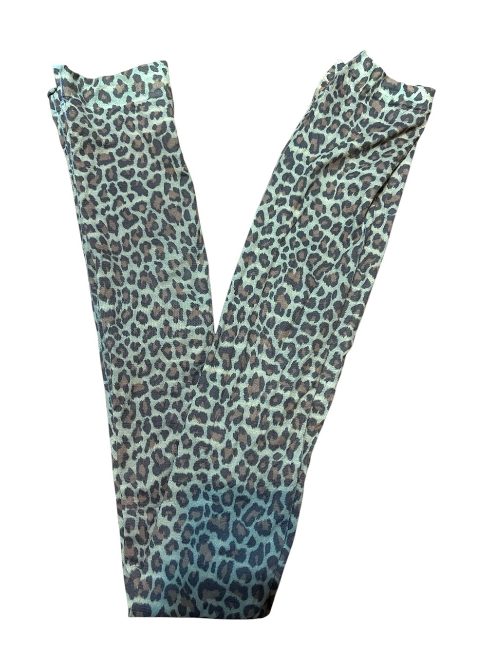 Express Leopard Print Stockings Tan & Black/Blue, teen M/L